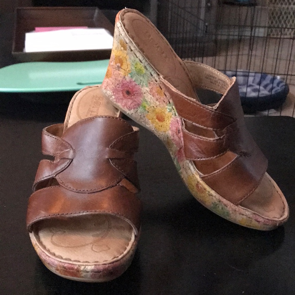 Born Women’s Floral Cork Wedges